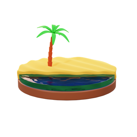 Isla  3D Icon