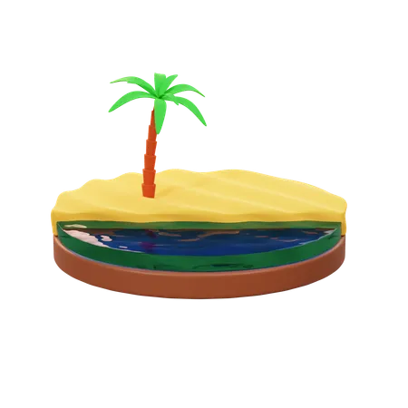 Isla  3D Icon