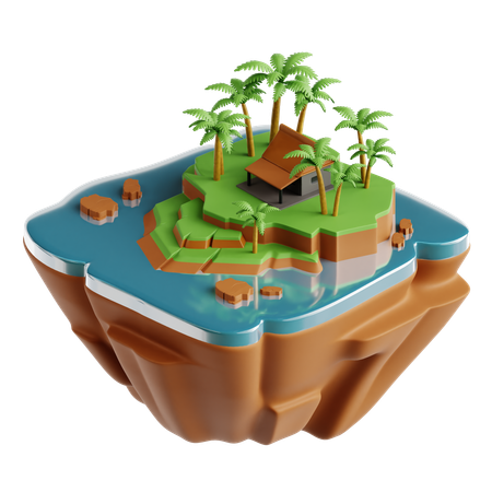 Isla  3D Icon