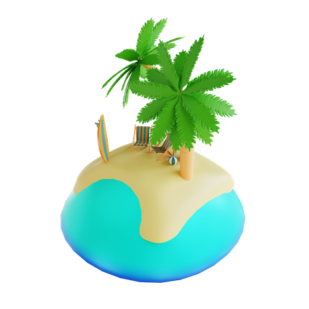 Isla  3D Icon