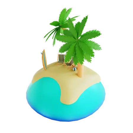 Isla  3D Icon