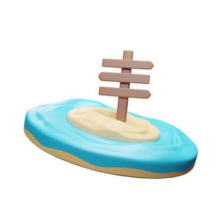 Isla  3D Icon