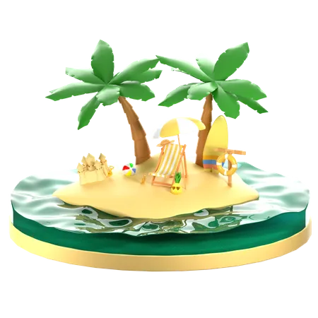 Isla  3D Icon