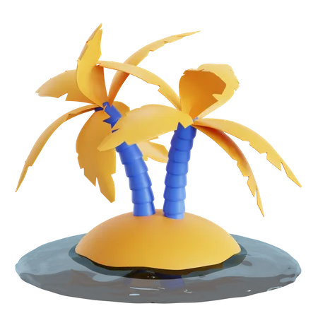 Isla de palma  3D Icon