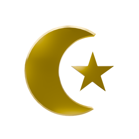 Lune islamique  3D Icon