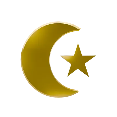 Lune islamique  3D Icon