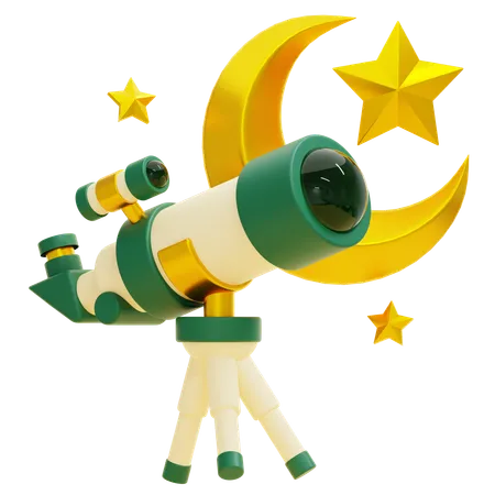 Islamic astronomy telescope  3D Icon