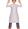 Islamic Boy Is Pointing