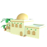 islamic building 3d logo