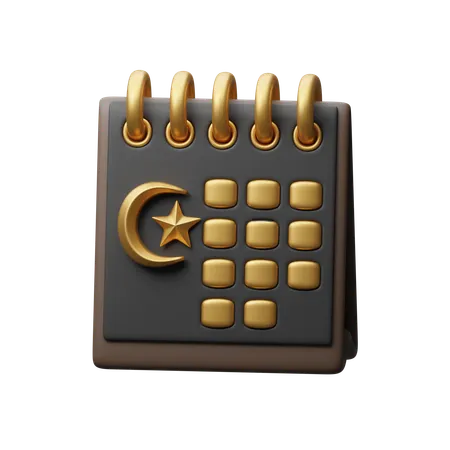 Islamic calendar  3D Icon