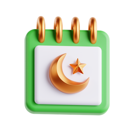 Islamic Calendar  3D Icon