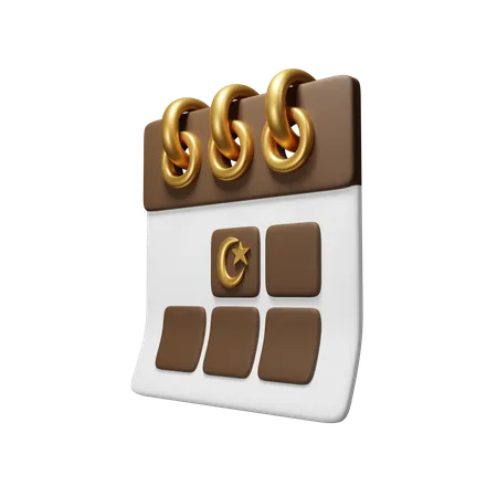 Islamic Calendar  3D Icon