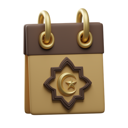 Islamic calendar  3D Icon