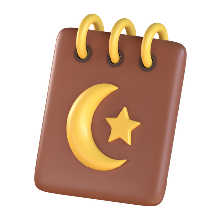 Islamic Calendar  3D Illustration