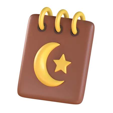 Islamic Calendar  3D Illustration