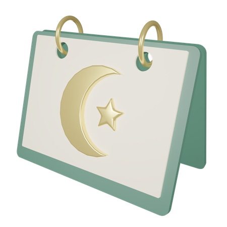 Islamic Calendar 3D Icon