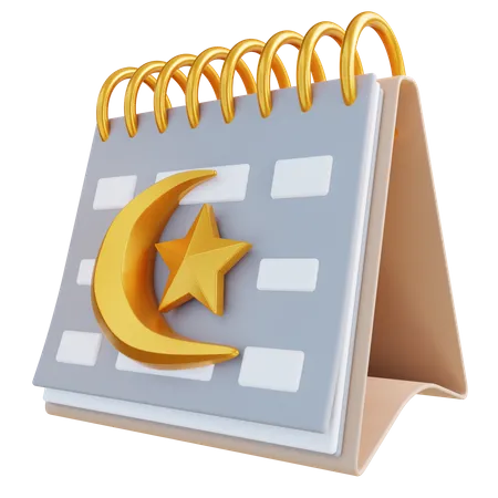 3 D Illustration Ramdhan Islamic Calendar 3D Icon
