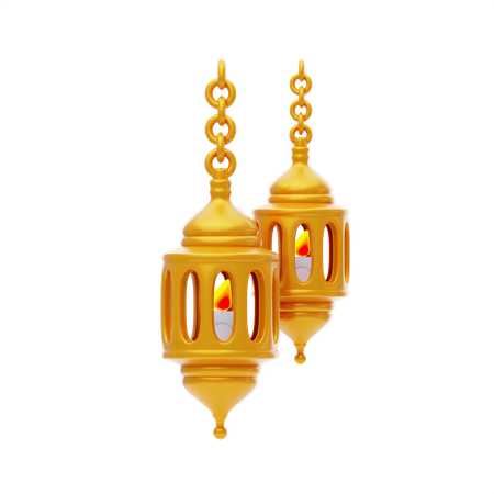 Islamic Candle Lantern  3D Icon