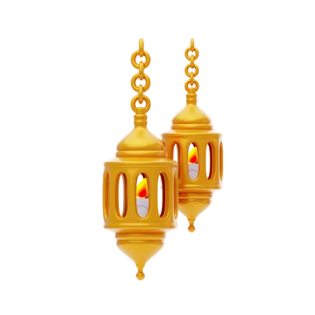 Islamic Candle Lantern  3D Icon