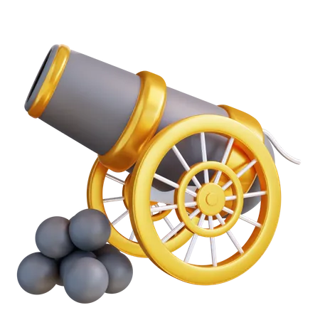 3 D Illustration Cannon 3D Icon