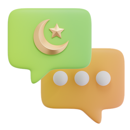 イスラムの会話  3D Icon