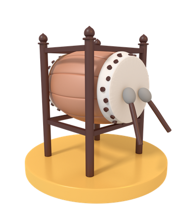 Islamic Drum  3D Icon