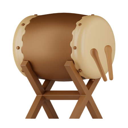 Islamic drum 3D Illustration