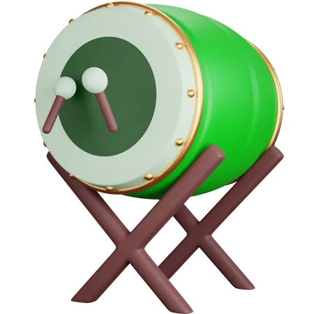 3 D Rendering Islamic Drum Isolated 3D Icon
