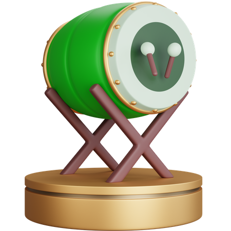 Islamic Drum On The Podium  3D Icon