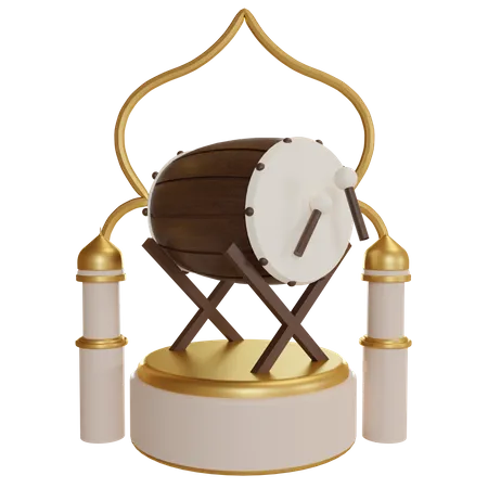 Islamic Drum Podium  3D Illustration