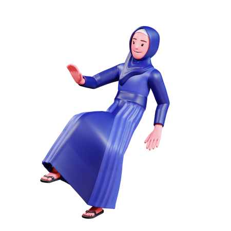 Islamic Female  3D Illustration