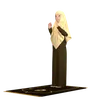 Islamic female in Takbir Pose