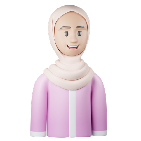 Islamic Girl Hijab  3D Icon