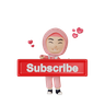3d for holding subscribe button