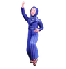 Islamic girl jumping in air