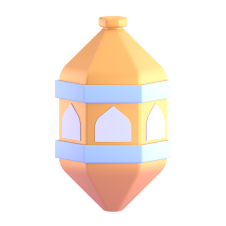 Islamic Golden Lantern  3D Illustration