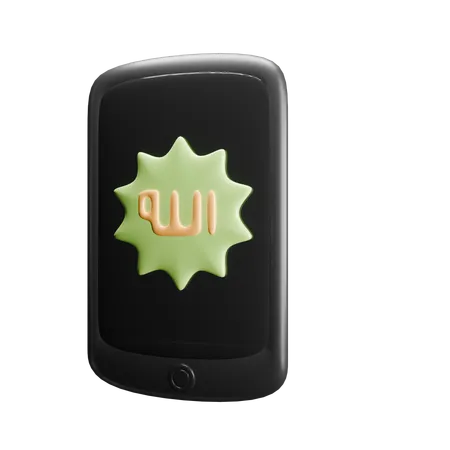 Islamic greeting on phone  3D Icon