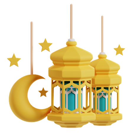 Islamic Lantern  3D Icon