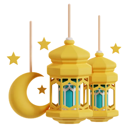 Islamic Lantern  3D Icon