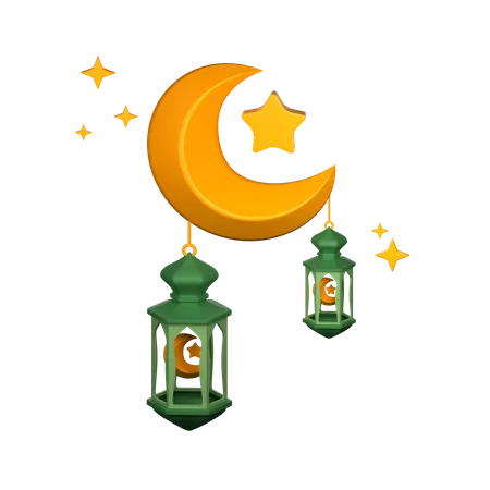 Islamic Lantern  3D Icon