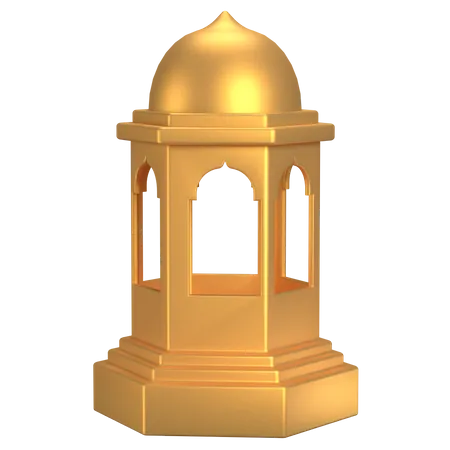 Islamic Lantern 3D Illustration