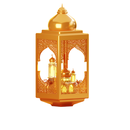 Islamic Lantern  3D Illustration