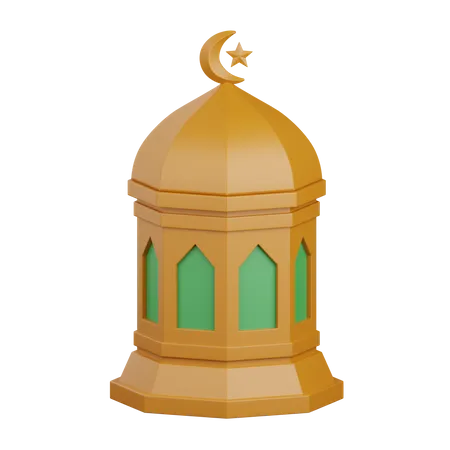 3 D Rendering Lantern Isolated Useful For Muslim Religion Ramadan Kareem Eid Al Fitr Design 3D Icon