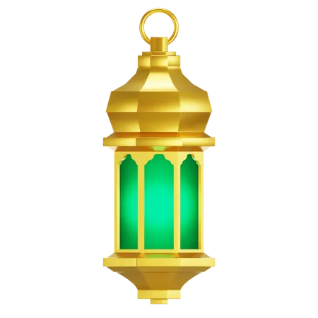 Ramadan Golden Bright Lantern 3 D Style 3D Icon