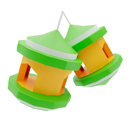 Islamic Lanterns  3D Illustration