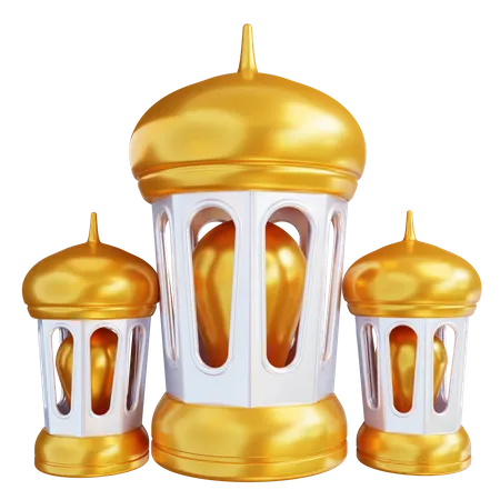 Islamic Lanterns 3D Icon