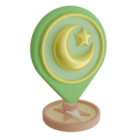 Islamic Location  3D Icon