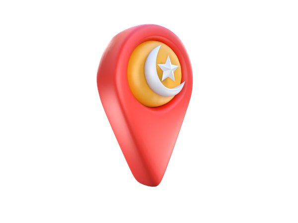 Islamic Location  3D Icon