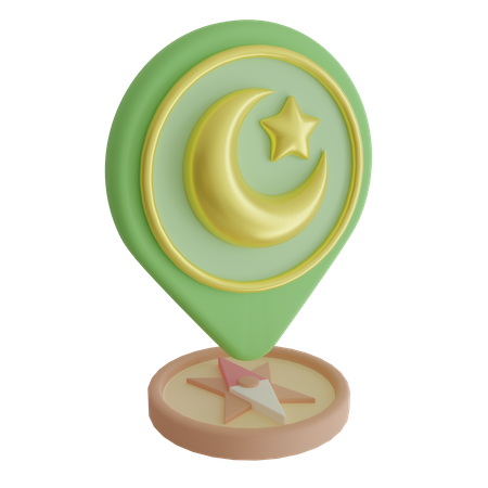 Islamic Location  3D Icon