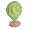 3d islamic location logo